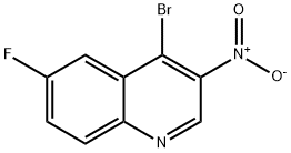 Quinoline, 4-bromo-6-fluoro-3-nitro- Structure