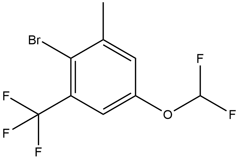 2-Bromo-5-(difluoromethoxy)-1-methyl-3-(trifluoromethyl)benzene Structure