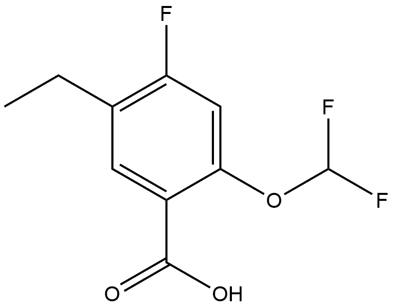 2-(Difluoromethoxy)-5-ethyl-4-fluorobenzoic acid Structure