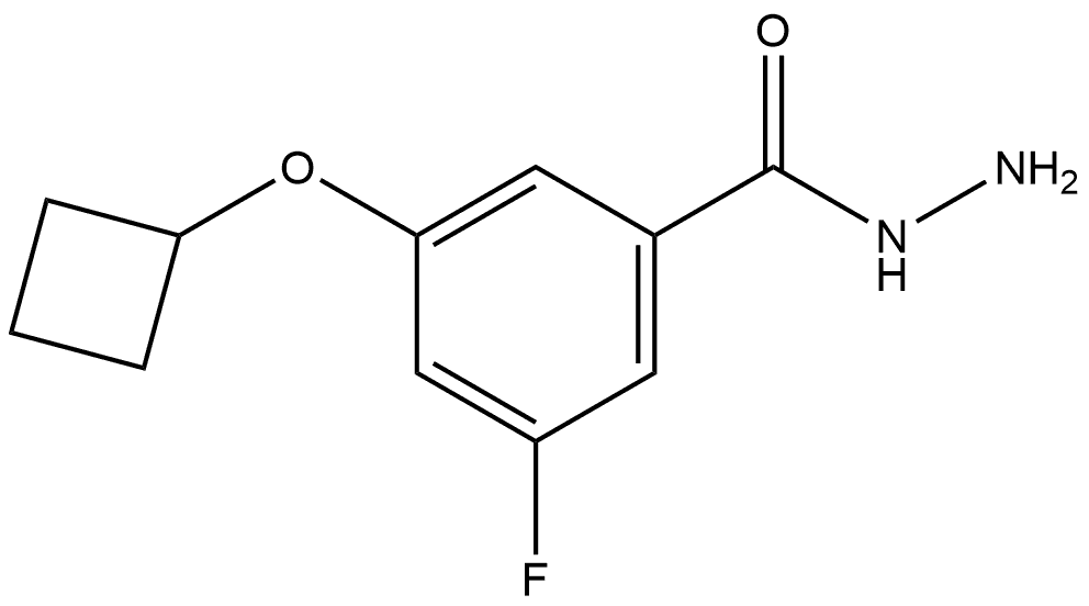 3-(Cyclobutyloxy)-5-fluorobenzoic acid hydrazide Structure