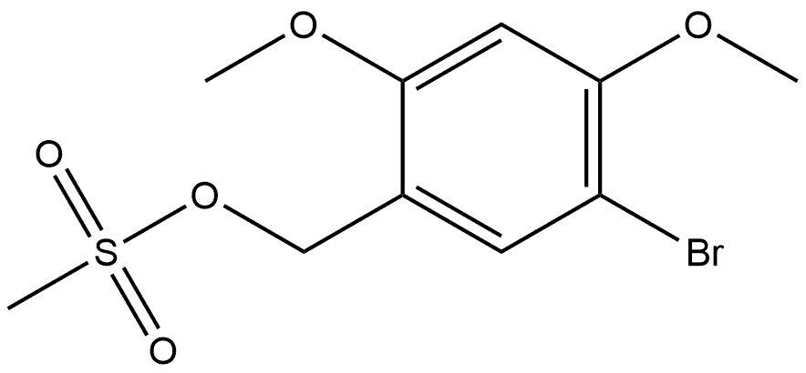 Benzenemethanol, 5-bromo-2,4-dimethoxy-, 1-methanesulfonate Structure