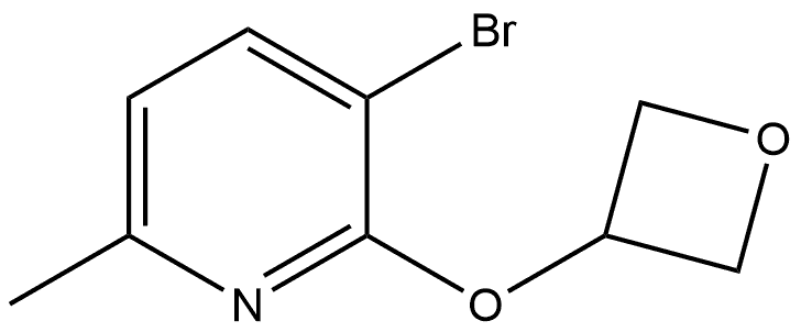 3-bromo-6-methyl-2-(oxetan-3-yloxy)pyridine Structure