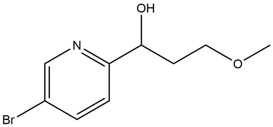 5-Bromo-α-(2-methoxyethyl)-2-pyridinemethanol Structure