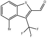 4-Bromo-3-(trifluoromethyl)benzo[b]thiophene-2-carboxaldehyde Structure