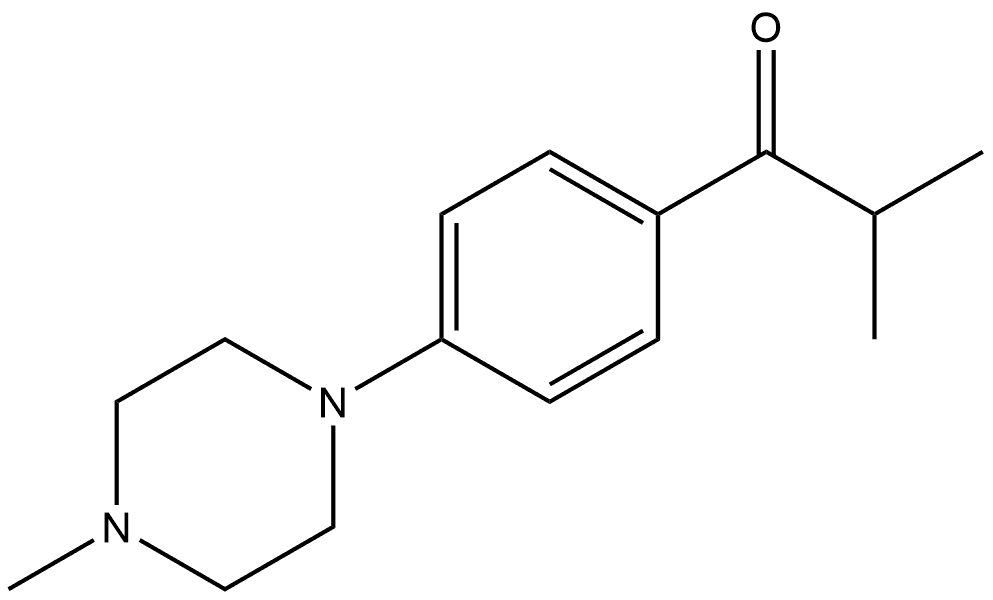 2-Methyl-1-[4-(4-methyl-1-piperazinyl)phenyl]-1-propanone Structure