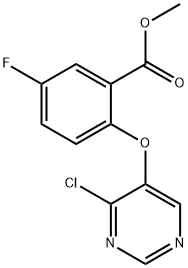 Benzoic acid, 2-[(4-chloro-5-pyrimidinyl)oxy]-5-fluoro-, methyl ester Structure