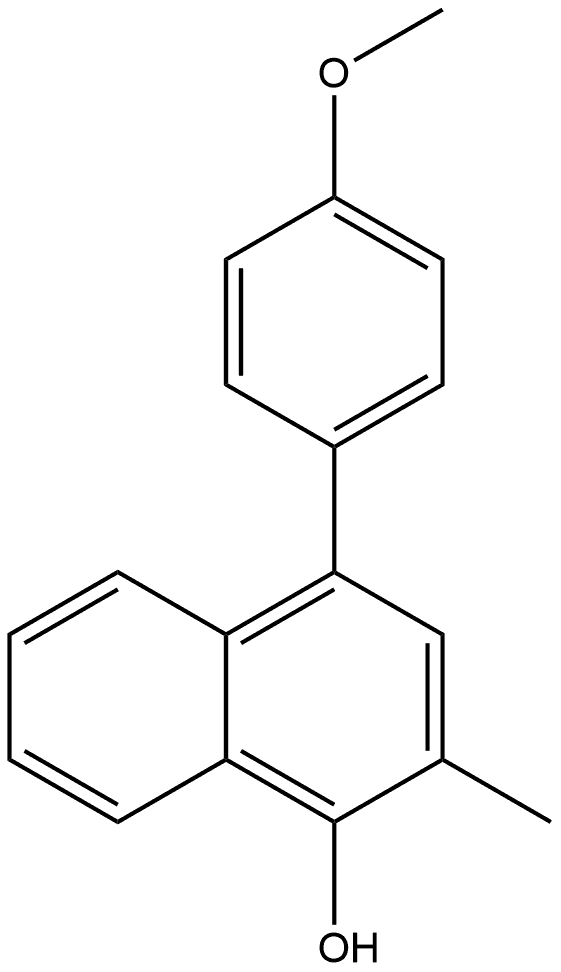 1-Naphthalenol, 4-(4-methoxyphenyl)-2-methyl- Structure