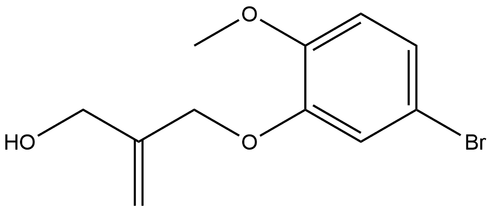 2-((5-bromo-2-methoxyphenoxy)methyl)prop-2-en-1-ol Structure