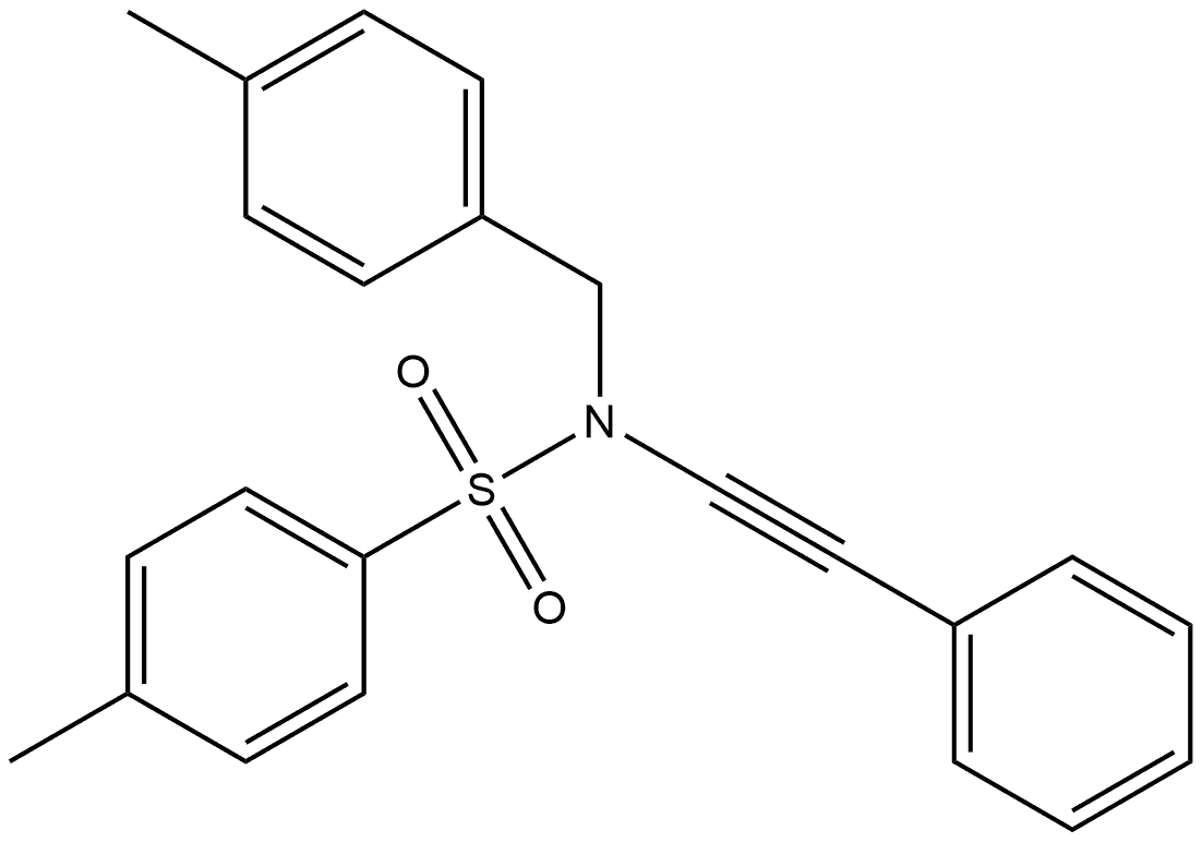 4-methyl-N-(4-methylbenzyl)-N-(phenylethynyl)benzenesulfonamide Structure