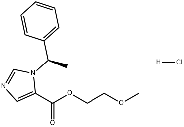 1H-Imidazole-5-carboxylic acid, 1-[(1R)-1-phenylethyl]-, 2-methoxyethyl ester, hydrochloride (1:1) Structure