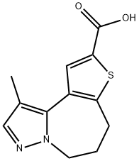 5H-Pyrazolo[1,5-a]thieno[3,2-c]azepine-9-carboxylic acid, 6,7-dihydro-1-methyl- Structure