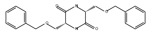 2,5-Piperazinedione, 3,6-bis[(phenylmethoxy)methyl]-, (3R,6R)- Structure