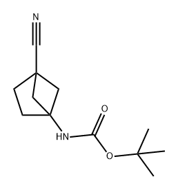 Carbamic acid, N-(4-cyanobicyclo[2.1.1]hex-1-yl)-, 1,1-dimethylethyl ester Structure