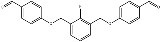 Benzaldehyde, 4,4'-[(2-fluoro-1,3-phenylene)bis(methyleneoxy)]bis- 구조식 이미지