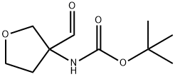 tert-butyl N-(3-formyloxolan-3-yl)carbamate 구조식 이미지