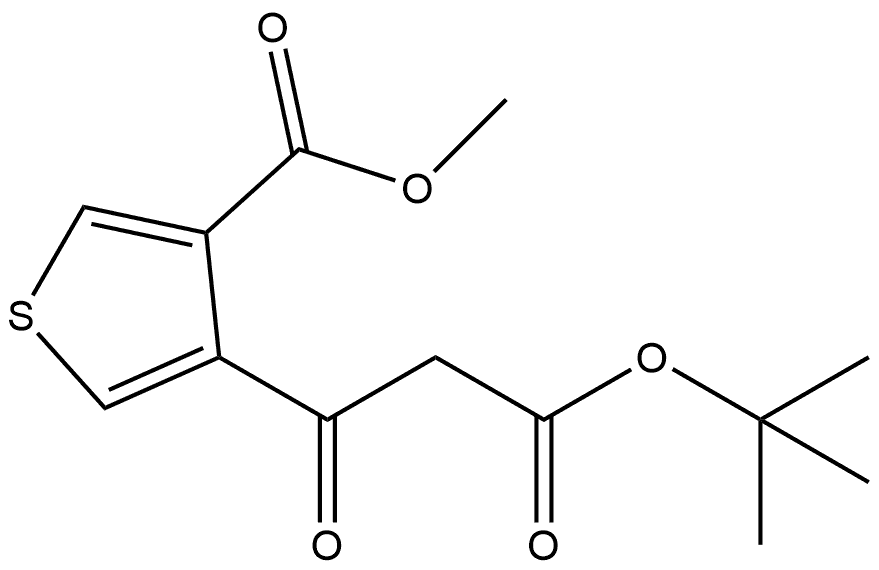 1,1-Dimethylethyl 4-(methoxycarbonyl)-β-oxo-3-thiophenepropanoate Structure