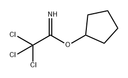 Ethanimidic acid, 2,2,2-trichloro-, cyclopentyl ester Structure