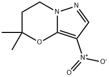 5H-Pyrazolo[5,1-b][1,3]oxazine, 6,7-dihydro-5,5-dimethyl-3-nitro- Structure