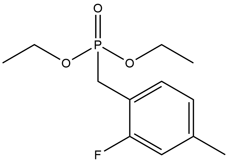 Diethyl P-[(2-fluoro-4-methylphenyl)methyl]phosphonate Structure