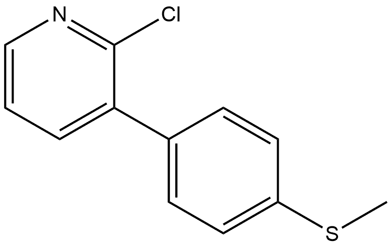 2-Chloro-3-[4-(methylthio)phenyl]pyridine Structure