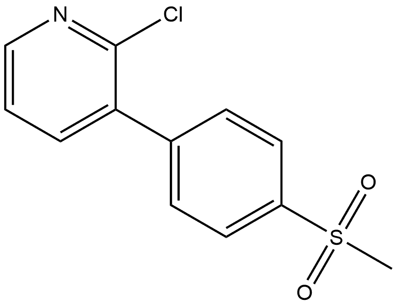 2-Chloro-3-[4-(methylsulfonyl)phenyl]pyridine Structure