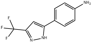 4-[3-(trifluoromethyl)-1H-pyrazol-5-yl]aniline Structure