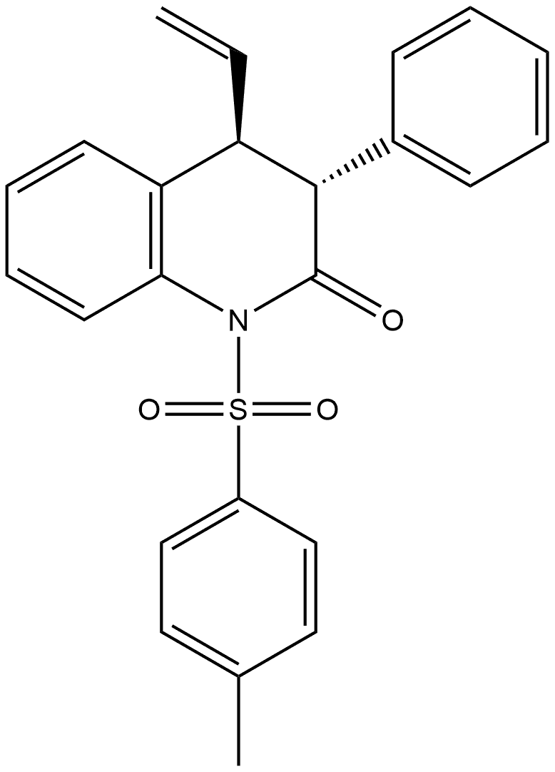 rel-(3R,4S)-4-Ethenyl-3,4-dihydro-1-[(4-methylphenyl)sulfonyl]-3-phenyl-2(1H)-quinolinone Structure