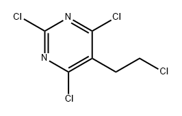 Pyrimidine, 2,4,6-trichloro-5-(2-chloroethyl)- Structure