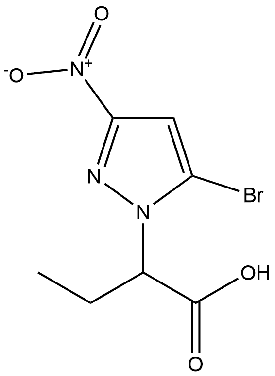 2-(5-bromo-3-nitro-1H-pyrazol-1-yl)butanoic acid Structure