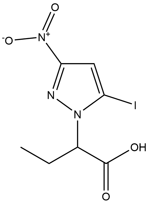 2-(5-iodo-3-nitro-1H-pyrazol-1-yl)butanoic acid Structure