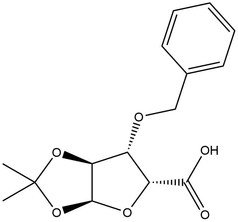 α-L-Xylofuranuronic acid, 1,2-O-(1-methylethylidene)-3-O-(phenylmethyl)- Structure