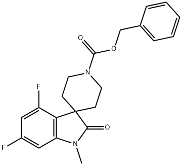 benzyl 4,6-difluoro-1-methyl-2-oxospiro[indoline-3,4'-piperidine]-1'-carboxylate Structure