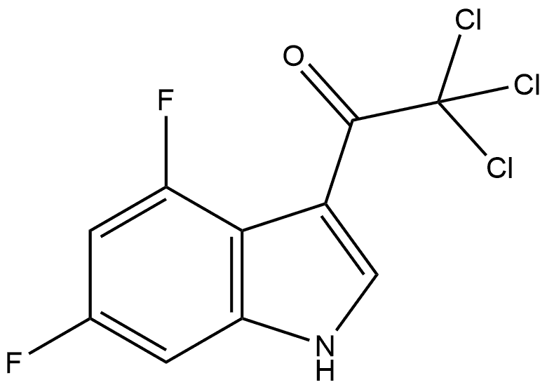 2,2,2-Trichloro-1-(4,6-difluoro-3-indolyl)ethanone Structure