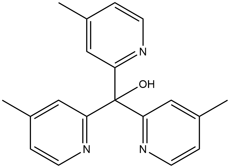 tris(4-methylpyridin-2-yl)methanol Structure