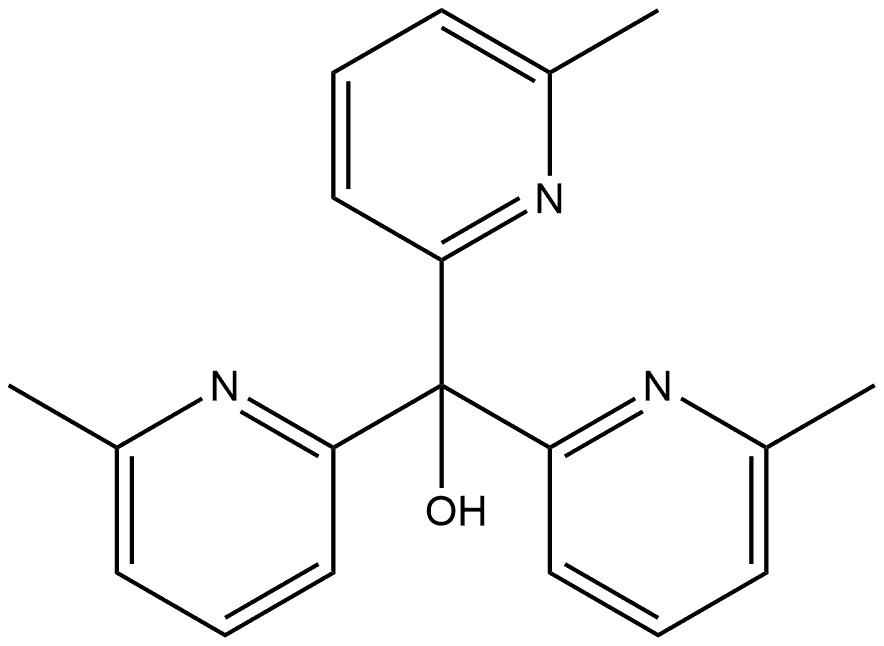 tris(6-methylpyridin-2-yl)methanol Structure