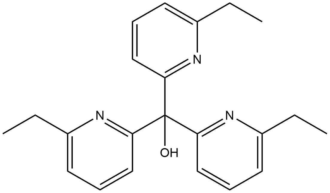 tris(6-ethylpyridin-2-yl)methanol Structure