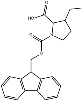 3-ethyl-1-{[(9H-fluoren-9-yl)methoxy]carbonyl}pyrr
olidine-2-carboxylic acid Structure