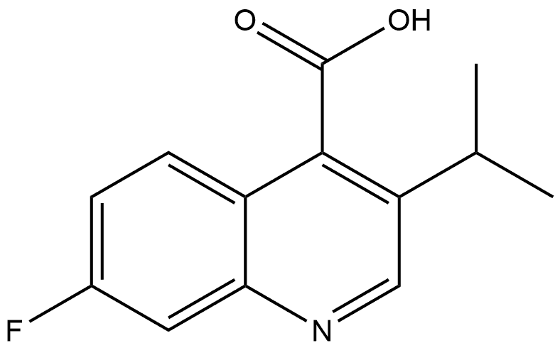 7-fluoro-3-isopropyl-quinoline-4-carboxylic acid Structure