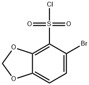 5-bromo-1,3-dioxaindane-4-sulfonyl chloride Structure