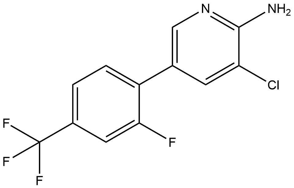 3-Chloro-5-[2-fluoro-4-(trifluoromethyl)phenyl]-2-pyridinamine Structure