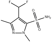 4-(difluoromethyl)-1,3-dimethyl-1H-pyrazole-5-sulf onamide Structure