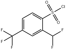 Benzenesulfonyl chloride, 2-(difluoromethyl)-4-(trifluoromethyl)- 구조식 이미지