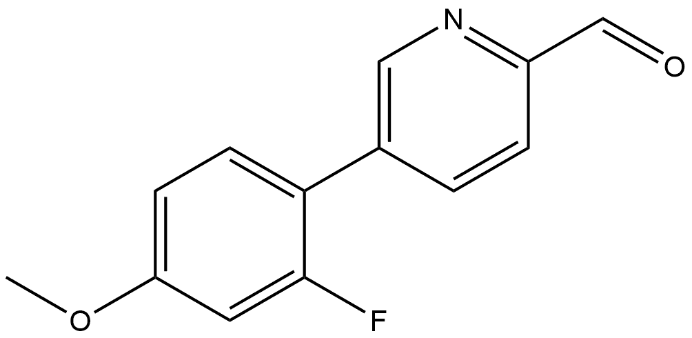 5-(2-Fluoro-4-methoxyphenyl)-2-pyridinecarboxaldehyde Structure