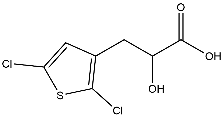 2,5-Dichloro-α-hydroxy-3-thiophenepropanoic acid Structure