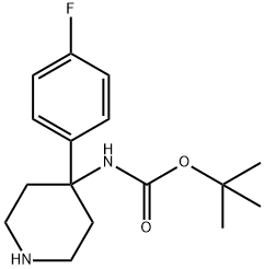 tert-Butyl (4-(4-fluorophenyl)piperidin-4-yl)carbamate Structure