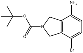 tert-butyl 4-amino-7-bromo-2,3-dihydro-1H-isoindole-2-carboxylate 구조식 이미지