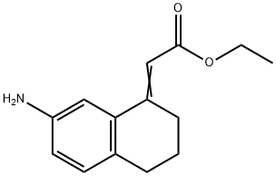 Acetic acid, 2-(7-amino-3,4-dihydro-1(2H)-naphthalenylidene)-, ethyl ester Structure