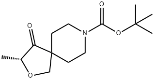 2-Oxa-8-azaspiro[4.5]decane-8-carboxylic acid, 3-methyl-4-oxo-, 1,1-dimethylethyl ester, (3R)- 구조식 이미지