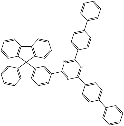 1,3,5-Triazine, 2,4-bis([1,1'-biphenyl]-4-yl)-6-(9,9'-spirobi[9H-fluoren]-2-yl)- Structure