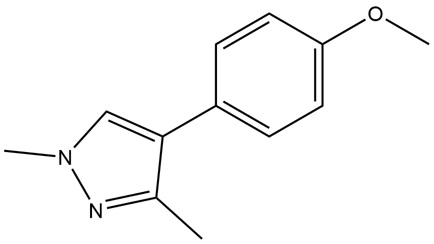 4-(4-Methoxyphenyl)-1,3-dimethyl-1H-pyrazole Structure